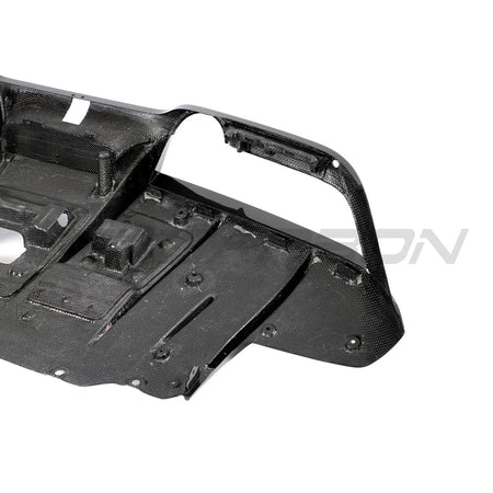 FERRARI F8 2019-2023 CARBON FIBRE DIFFUSER-Diffuser-CT CARBON-CT Carbon - High-quality carbon fiber and gloss black aerodynamic parts for premium sports and luxury vehicles.