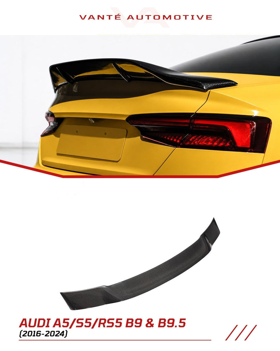 Audi A5 S5 B9 and B9.5 Carbon Fibre Rear Boot Spoiler