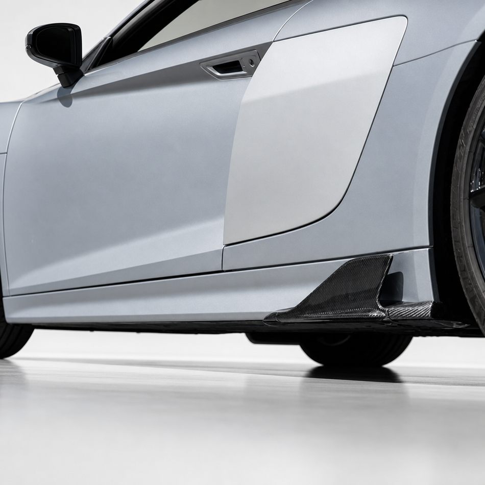Audi R8 4S Carbon Fiber Side Bumper Fins Blades