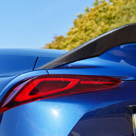 TOYOTA SUPRA 2019+ A90 FULL CARBON FIBRE KIT - V2-Kit-CT CARBON-CT Carbon - High-quality carbon fiber and gloss black aerodynamic parts for premium sports and luxury vehicles.