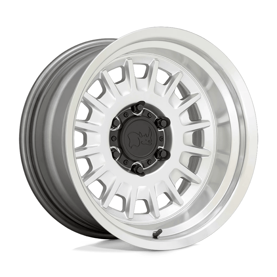 Black Rhino Hard Alloys ALISO 18x9 ET12 5x150 Gloss Silver w/ Mirror Cut Face
