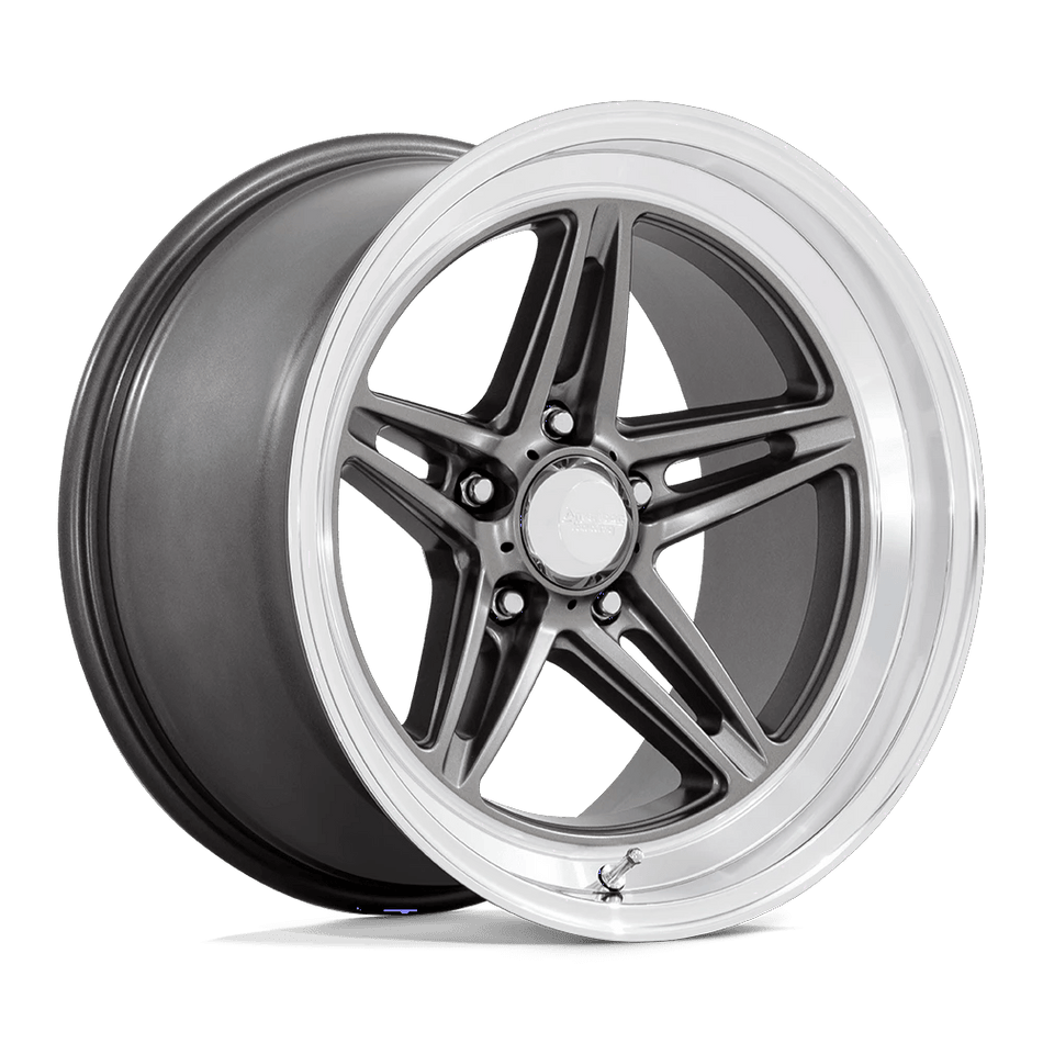 American Racing Vintage VN514 GROOVE 18x8 ET0 5x127 Anthracite w/ Diamond Cut Lip