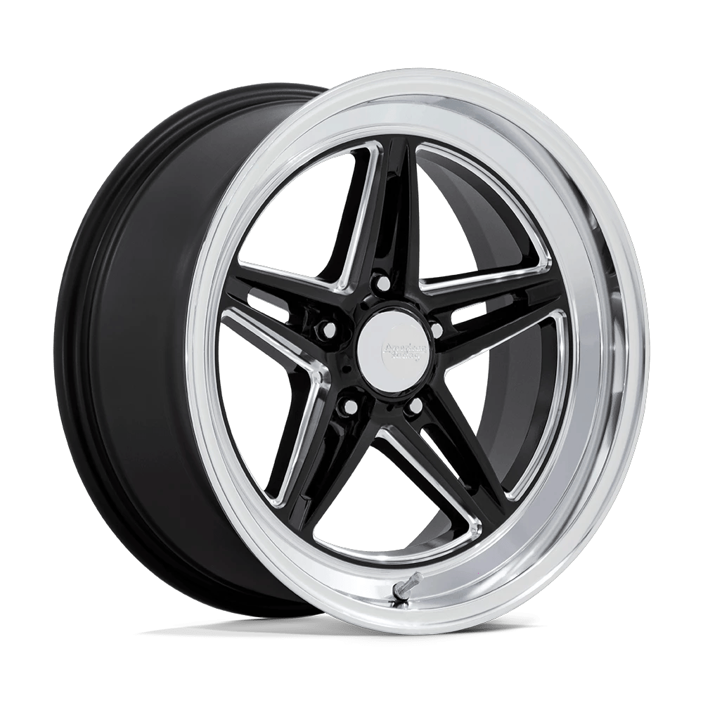 American Racing Vintage VN514 GROOVE 20x8.5 ET6 5x120.6 Gloss Black Milled w/ Diamond Cut Lip
