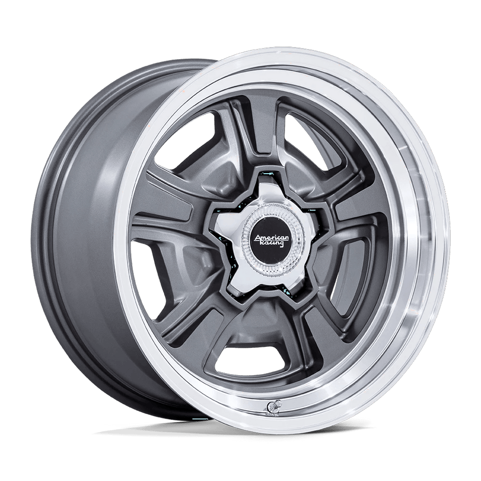 American Racing Vintage VN517 MARAUDER 22x10 ET6 BLANK Anthracite w/ Diamond Cut Lip