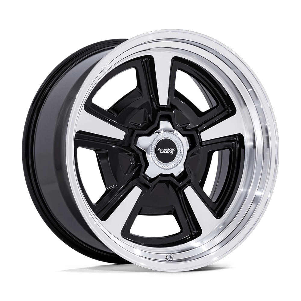 American Racing Vintage VN517 MARAUDER 18x8 ET0 5x139.7 Gloss Black Machined w/ Diamond Cut Lip