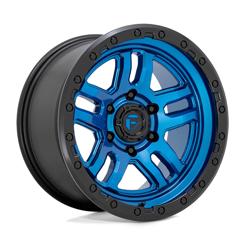 Fuel 1PC D790 AMMO 20x10 ET-18 5x127 Blue w/ Black Lip