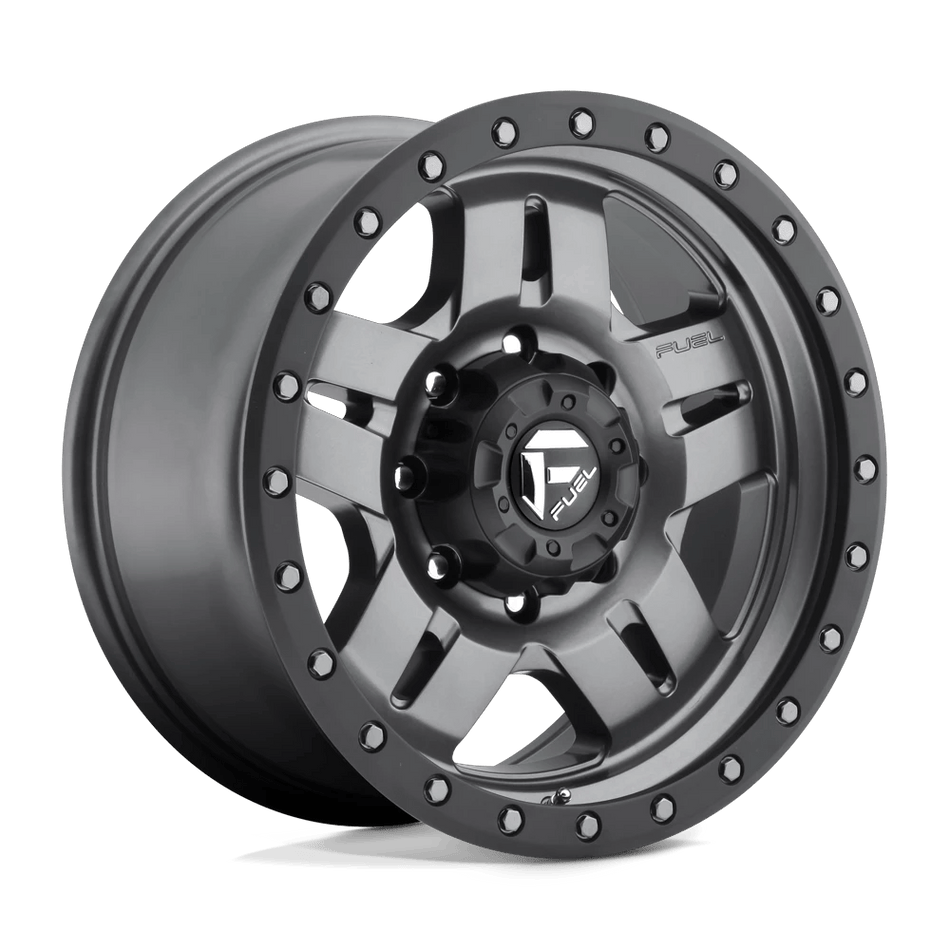 Fuel 1PC D558 ANZA 17x8.5 ET-6 5x114.3 Matte Gunmetal Black Bead Ring