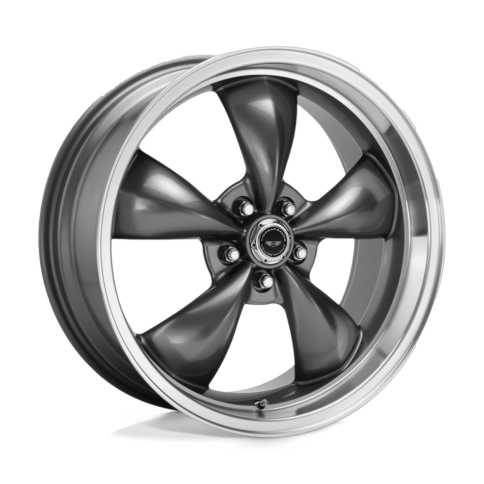 American Racing AR105 TORQ THRUST M 17x9 ET24 5x114.3 Anthracite w/ Machined Lip