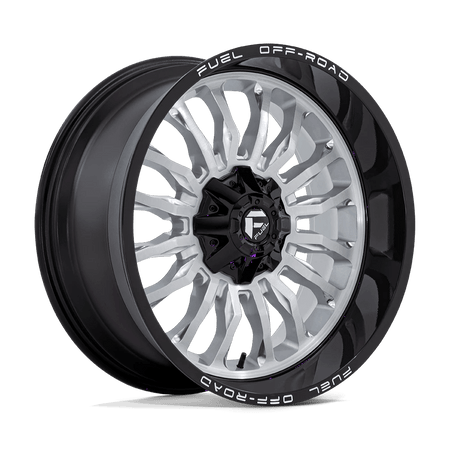 Fuel 1PC D798 ARC 22x10 ET-18 6x135/5.5 Silver Brushed Face w/ Milled Black Lip