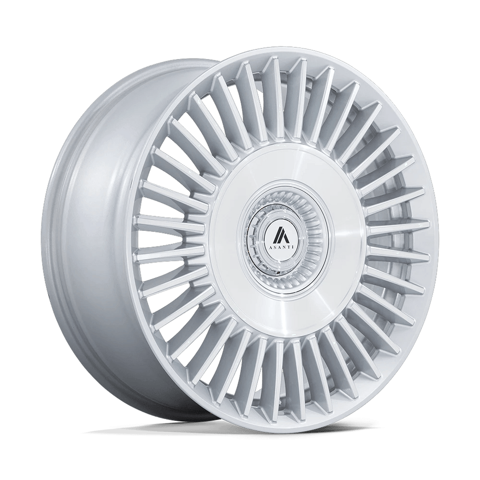 Asanti Black AB040 TIARA 22x10.5 ET38 5x112/120 Gloss Silver w/ Bright Machined Face