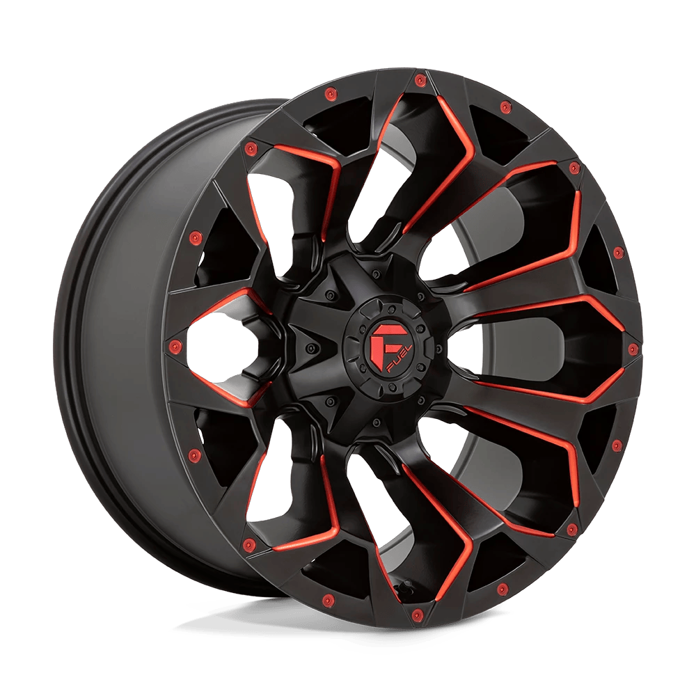 Fuel 1PC D787 ASSAULT 18x9 ET19 6x135/5.5 Matte Black Red Milled