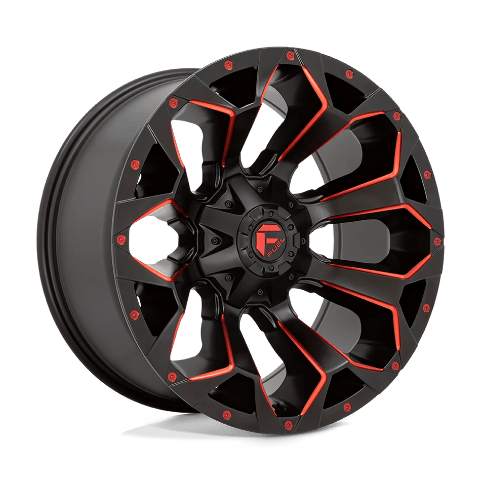 Fuel 1PC D787 ASSAULT 18x9 ET-13 6x135/5.5 Matte Black Red Milled