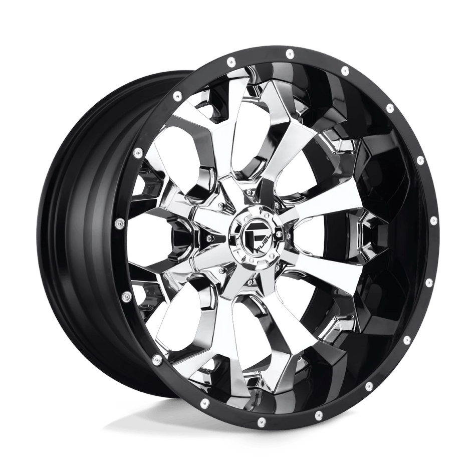 Fuel 2PC D246 ASSAULT 22x10 ET-13 8x180 Chrome w/ Gloss Black Lip