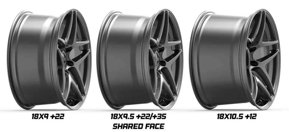 KANSEI Astro 18x9.5 ET35 5x114.3 Gloss Gunmetal