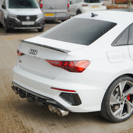 AUDI A3/S3 8Y 2020+ CARBON FIBRE DIFFUSER - CT DESIGN-Diffuser-CT CARBON-CT Carbon - High-quality carbon fiber and gloss black aerodynamic parts for premium sports and luxury vehicles.