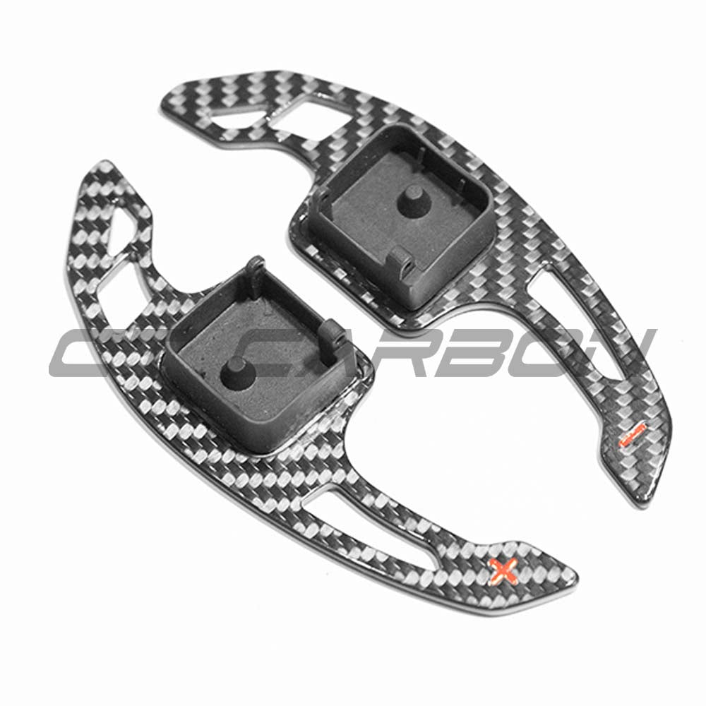 AUDI A3/S3/RS3 8Y RS6 C8 CARBON FIBRE SHIFTER PADDLES - V3-Accessories-CT CARBON-CT Carbon - High-quality carbon fiber and gloss black aerodynamic parts for premium sports and luxury vehicles.