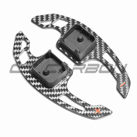 AUDI A3/S3/RS3 8Y RS6 C8 CARBON FIBRE SHIFTER PADDLES - V3-Accessories-CT CARBON-CT Carbon - High-quality carbon fiber and gloss black aerodynamic parts for premium sports and luxury vehicles.