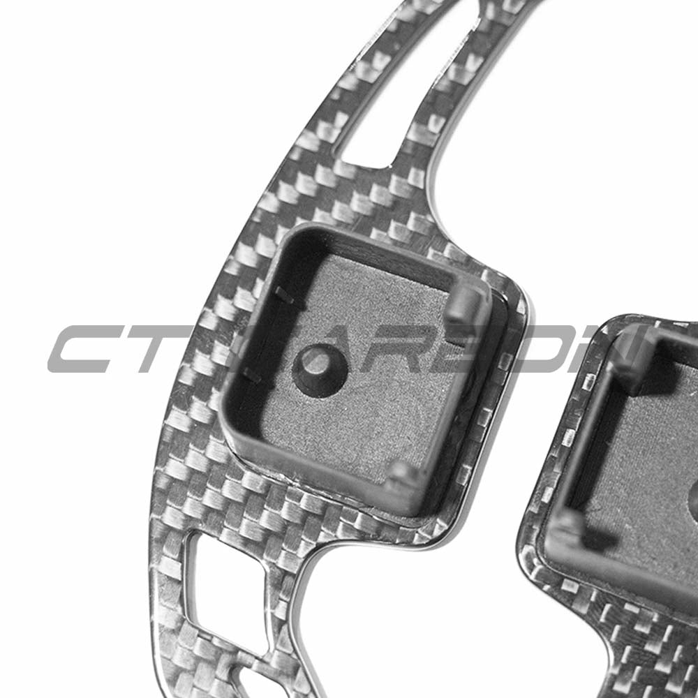 AUDI A3/S3/RS3 8Y RS6 C8 CARBON FIBRE SHIFTER PADDLES - V3-Accessories-CT CARBON-CT Carbon - High-quality carbon fiber and gloss black aerodynamic parts for premium sports and luxury vehicles.