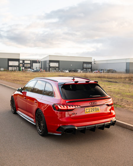 AUDI A4/S4/RS4 B9 & 9.5 CARBON FIBRE MIDDLE SPOILER - CT DESIGN-Spoiler-CT CARBON-CT Carbon - High-quality carbon fiber and gloss black aerodynamic parts for premium sports and luxury vehicles.