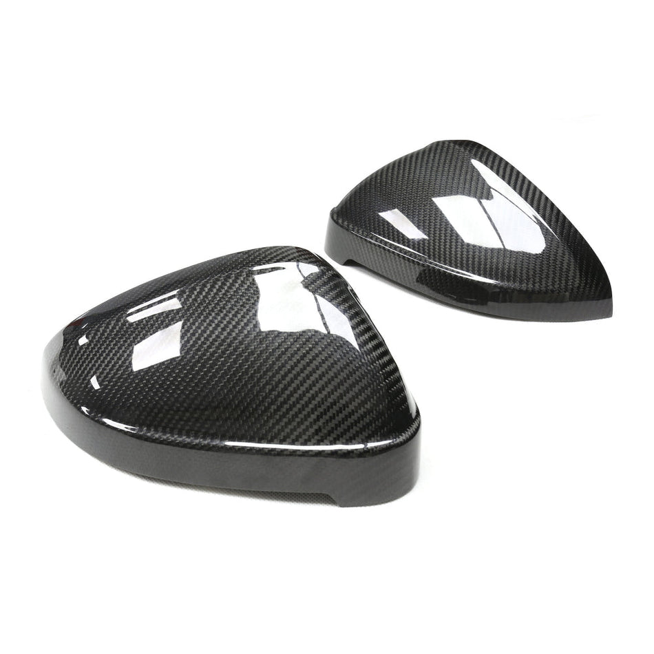 AUDI A4/S4/RS4/A5/S5/RS5 B9 2016-2025 PRE-PREG CARBON FIBRE MIRRORS - WITH LANE ASSIST-Accessories-CT CARBON-CT Carbon - High-quality carbon fiber and gloss black aerodynamic parts for premium sports and luxury vehicles.