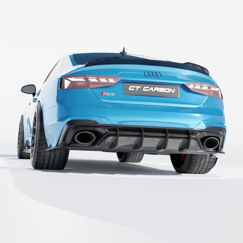 AUDI A5/S5/RS5 B9.5 COUPE 2016-2025 CARBON FIBRE SPOILER - CT DESIGN-Spoiler-CT CARBON-CT Carbon - High-quality carbon fiber and gloss black aerodynamic parts for premium sports and luxury vehicles.