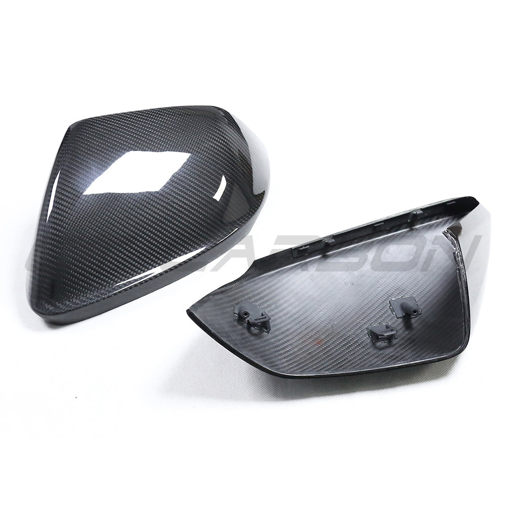 AUDI Q8/SQ8/RSQ8 & LAMBORGHINI URUS CARBON FIBRE MIRRORS - WITHOUT LANE ASSIST-Accessories-CT CARBON-CT Carbon - High-quality carbon fiber and gloss black aerodynamic parts for premium sports and luxury vehicles.