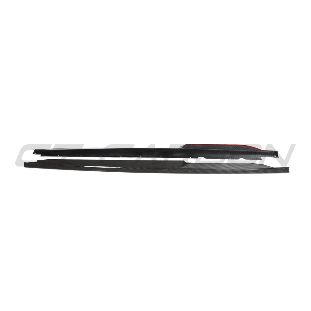 AUDI R8 V10 GEN 2.5 CARBON FIBRE SIDE SKIRTS-Side Skirts-CT CARBON-CT Carbon - High-quality carbon fiber and gloss black aerodynamic parts for premium sports and luxury vehicles.