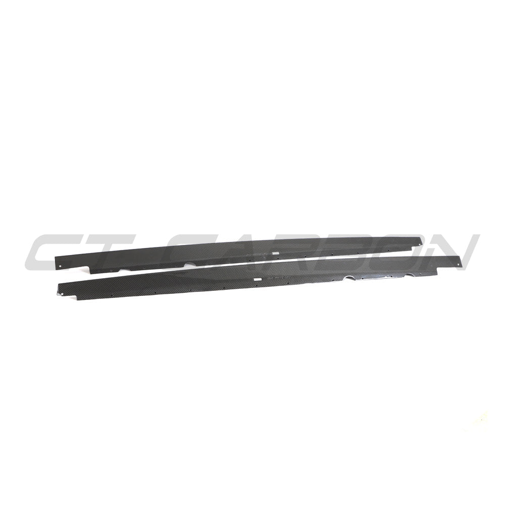 AUDI R8 V10 GEN 2.5 CARBON FIBRE SIDE SKIRTS-Side Skirts-CT CARBON-CT Carbon - High-quality carbon fiber and gloss black aerodynamic parts for premium sports and luxury vehicles.