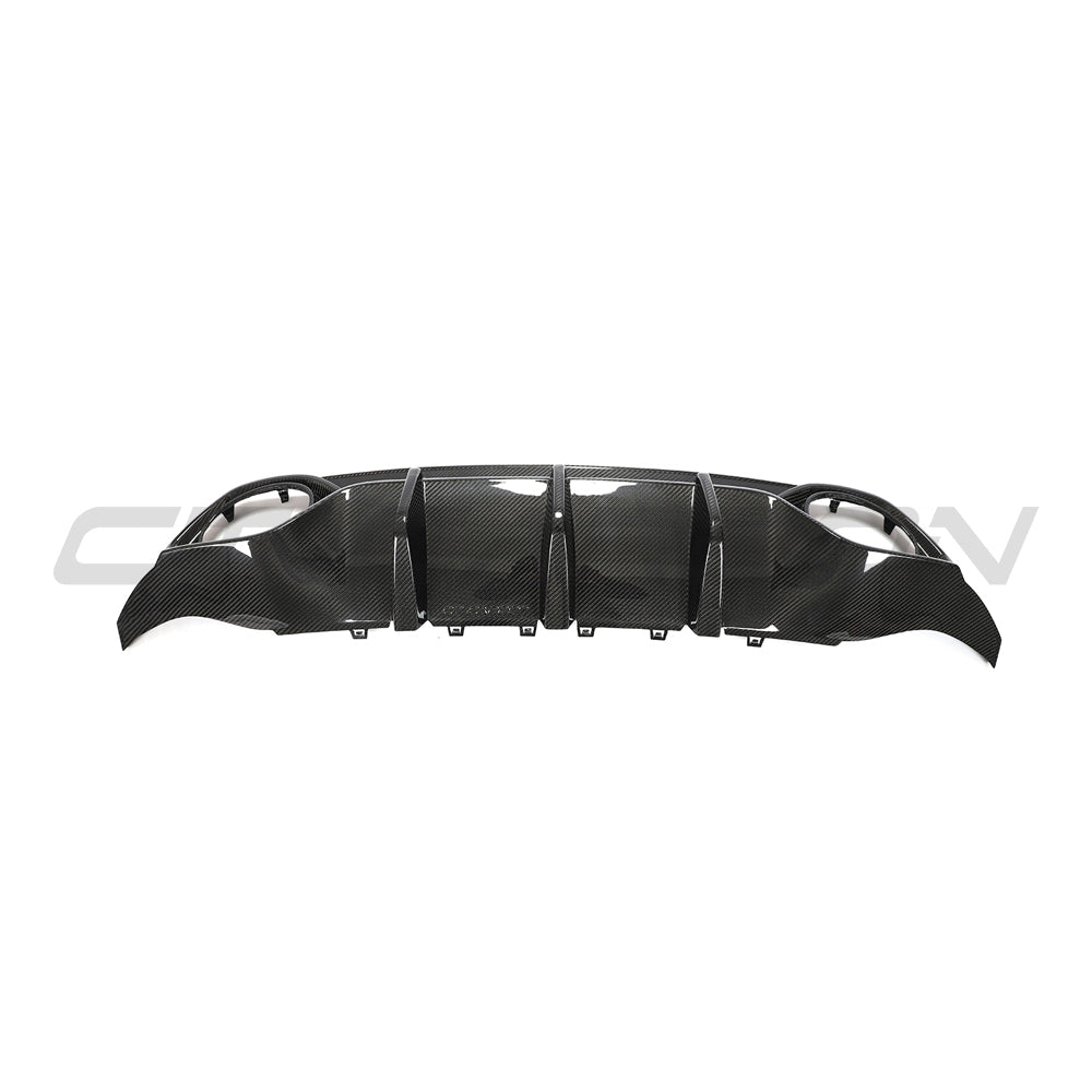 AUDI RS3 8Y 2022-2024 SPORTBACK CARBON FIBRE DIFFUSER - CT DESIGN-Diffuser-CT CARBON-CT Carbon - High-quality carbon fiber and gloss black aerodynamic parts for premium sports and luxury vehicles.