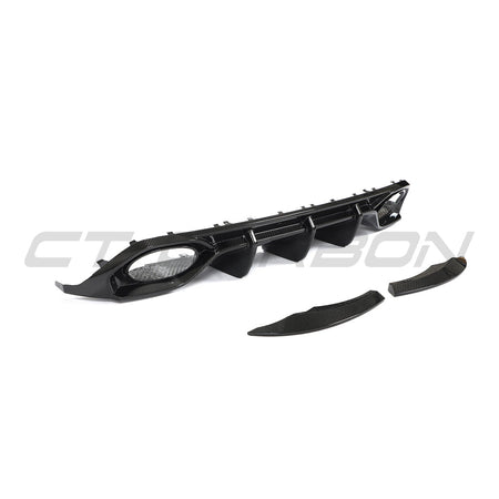 AUDI RS3 8Y 2022-2024 SPORTBACK CARBON FIBRE DIFFUSER - CT DESIGN-Diffuser-CT CARBON-CT Carbon - High-quality carbon fiber and gloss black aerodynamic parts for premium sports and luxury vehicles.