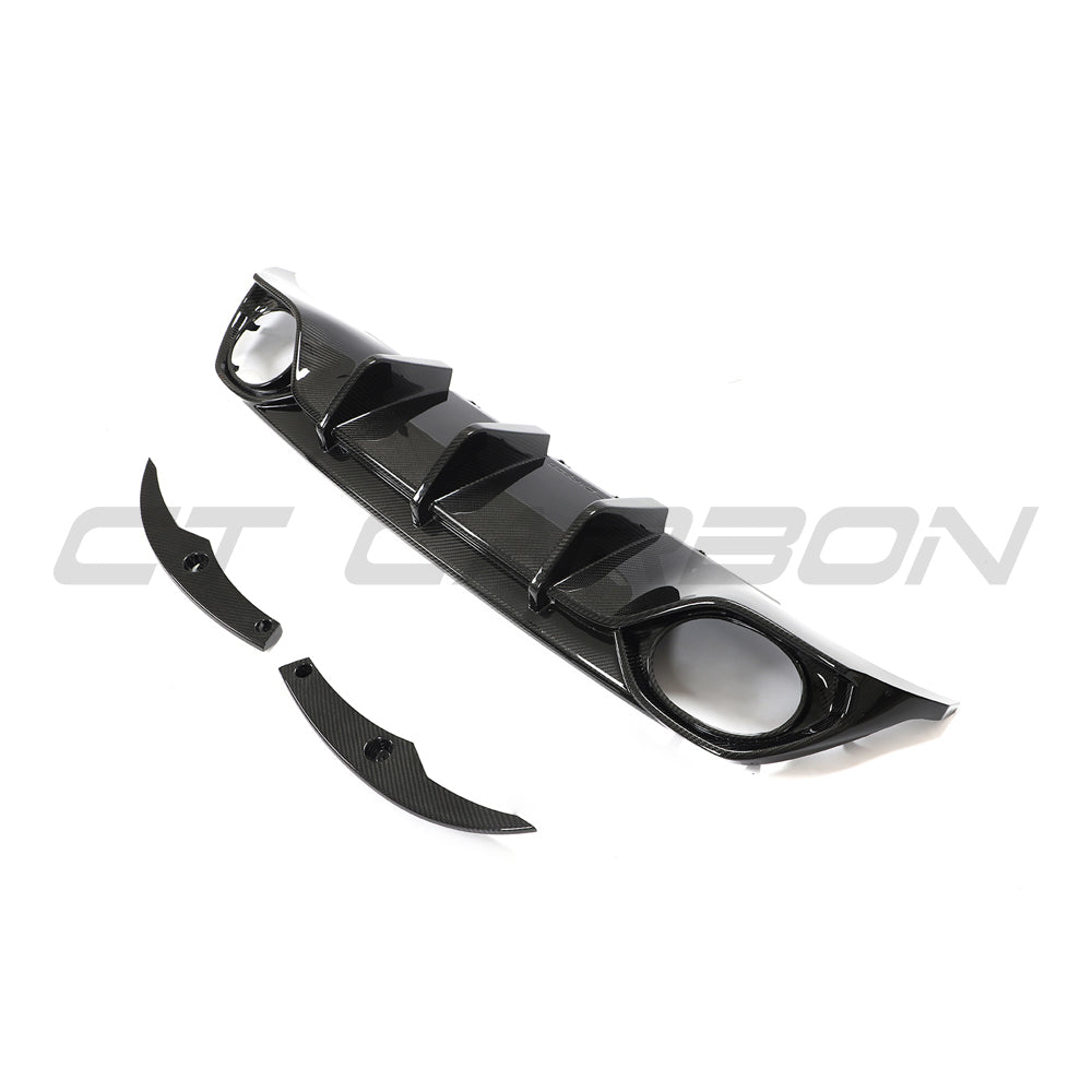 AUDI RS3 8Y 2022-2024 SPORTBACK CARBON FIBRE DIFFUSER - CT DESIGN-Diffuser-CT CARBON-CT Carbon - High-quality carbon fiber and gloss black aerodynamic parts for premium sports and luxury vehicles.