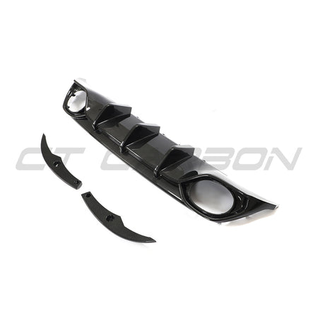 AUDI RS3 8Y 2022-2024 SPORTBACK CARBON FIBRE DIFFUSER - CT DESIGN-Diffuser-CT CARBON-CT Carbon - High-quality carbon fiber and gloss black aerodynamic parts for premium sports and luxury vehicles.