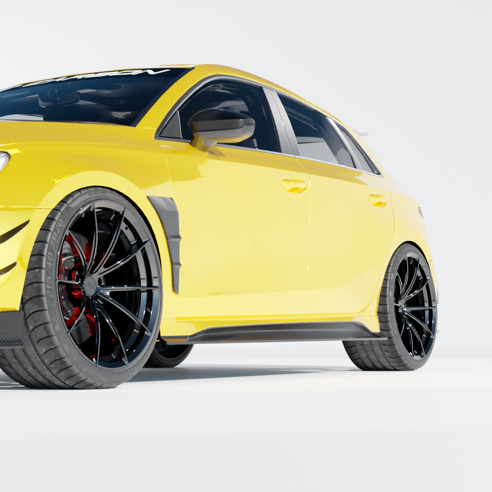 AUDI RS3 8Y 2022+ CARBON FIBRE FRONT FENDER TRIM - CT DESIGN