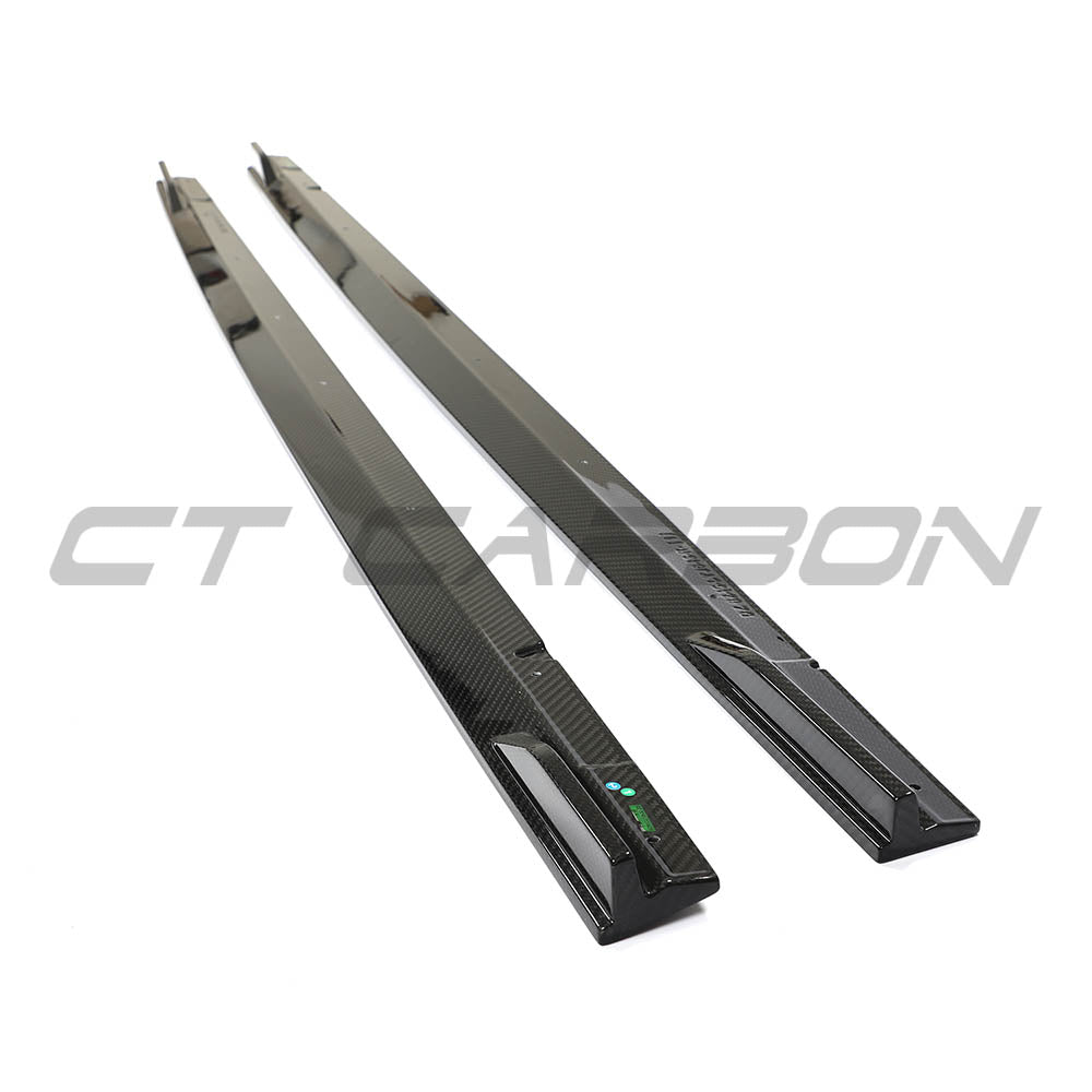 AUDI RS3 8Y 2022+ CARBON FIBRE SIDE SKIRTS - CT DESIGN-Side Skirts-CT CARBON-CT Carbon - High-quality carbon fiber and gloss black aerodynamic parts for premium sports and luxury vehicles.