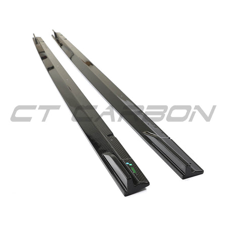 AUDI RS3 8Y 2022+ CARBON FIBRE SIDE SKIRTS - CT DESIGN-Side Skirts-CT CARBON-CT Carbon - High-quality carbon fiber and gloss black aerodynamic parts for premium sports and luxury vehicles.