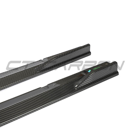AUDI RS3 8Y 2022+ CARBON FIBRE SIDE SKIRTS - CT DESIGN-Side Skirts-CT CARBON-CT Carbon - High-quality carbon fiber and gloss black aerodynamic parts for premium sports and luxury vehicles.