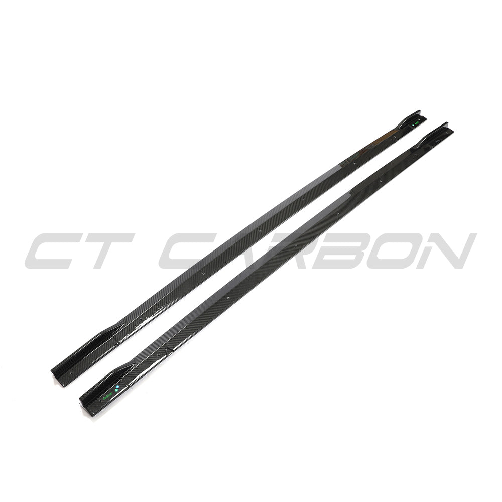 AUDI RS3 8Y 2022+ CARBON FIBRE SIDE SKIRTS - CT DESIGN-Side Skirts-CT CARBON-CT Carbon - High-quality carbon fiber and gloss black aerodynamic parts for premium sports and luxury vehicles.