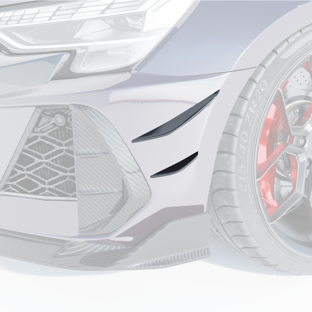AUDI RS3 8Y 2025+ CARBON FIBRE FRONT BUMPER CANARDS - CT DESIGN