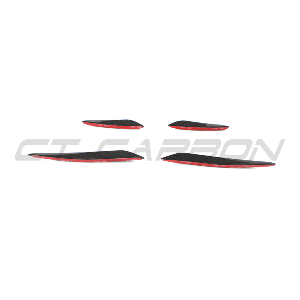 AUDI RS3 8Y 2025+ CARBON FIBRE FRONT BUMPER CANARDS - CT DESIGN