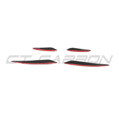 AUDI RS3 8Y 2025+ CARBON FIBRE FRONT BUMPER CANARDS - CT DESIGN