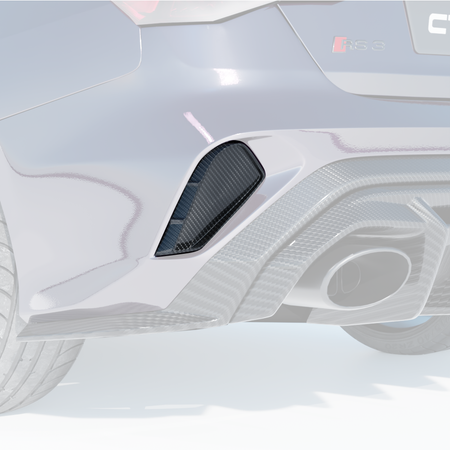 AUDI RS3 8Y 2025+ CARBON FIBRE REAR REFLECTOR DELETE - CT DESIGN