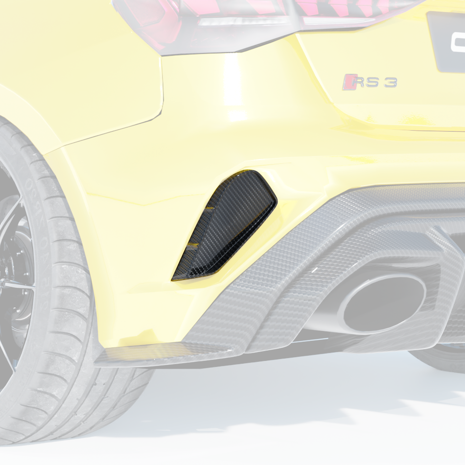 AUDI RS3 8Y 2025+ CARBON FIBRE REAR REFLECTOR DELETE - CT DESIGN
