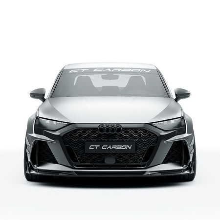 AUDI RS3 8Y 2025+ FACELIFT SALOON FULL CARBON FIBRE KIT - CT DESIGN-Kit-CT CARBON-CT Carbon - High-quality carbon fiber and gloss black aerodynamic parts for premium sports and luxury vehicles.