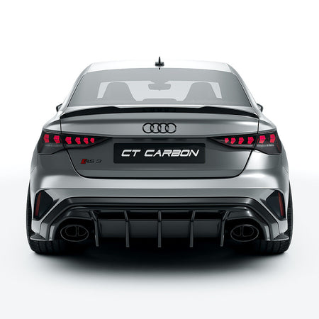 AUDI RS3 8Y 2025+ FACELIFT SALOON FULL CARBON FIBRE KIT - CT DESIGN-Kit-CT CARBON-CT Carbon - High-quality carbon fiber and gloss black aerodynamic parts for premium sports and luxury vehicles.