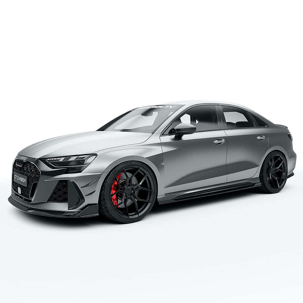 AUDI RS3 8Y 2025+ FACELIFT SALOON FULL CARBON FIBRE KIT - CT DESIGN-Kit-CT CARBON-CT Carbon - High-quality carbon fiber and gloss black aerodynamic parts for premium sports and luxury vehicles.