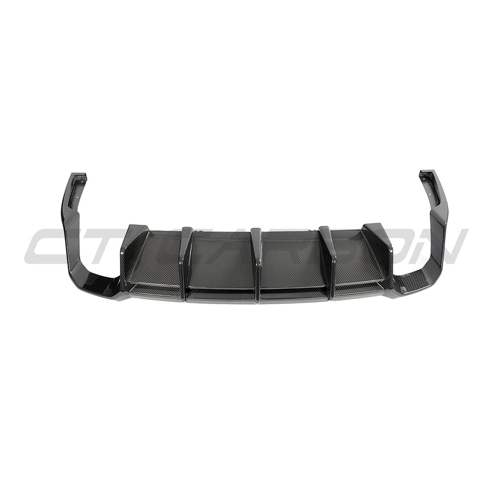 AUDI RS4 B9 & B9.5 2016-2024 CARBON FIBRE DIFFUSER - CT DESIGN-Diffuser-CT CARBON-CT Carbon - High-quality carbon fiber and gloss black aerodynamic parts for premium sports and luxury vehicles.