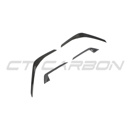 AUDI RS4 B9.5 CARBON FIBRE FRONT CANARDS- CT DESIGN-Accessories-CT CARBON-CT Carbon - High-quality carbon fiber and gloss black aerodynamic parts for premium sports and luxury vehicles.
