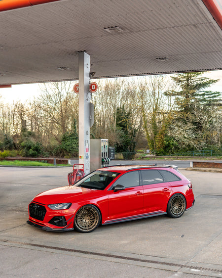 AUDI RS4 B9.5 CARBON FIBRE FRONT CANARDS- CT DESIGN-Accessories-CT CARBON-CT Carbon - High-quality carbon fiber and gloss black aerodynamic parts for premium sports and luxury vehicles.