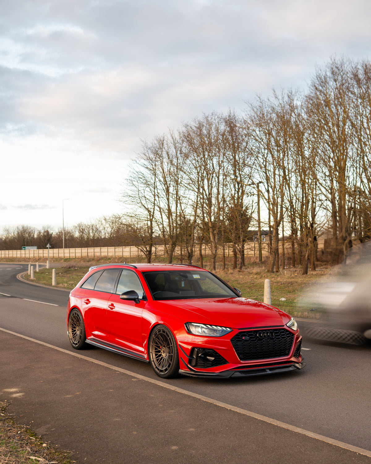 AUDI RS4 B9.5 CARBON FIBRE FRONT CANARDS- CT DESIGN-Accessories-CT CARBON-CT Carbon - High-quality carbon fiber and gloss black aerodynamic parts for premium sports and luxury vehicles.