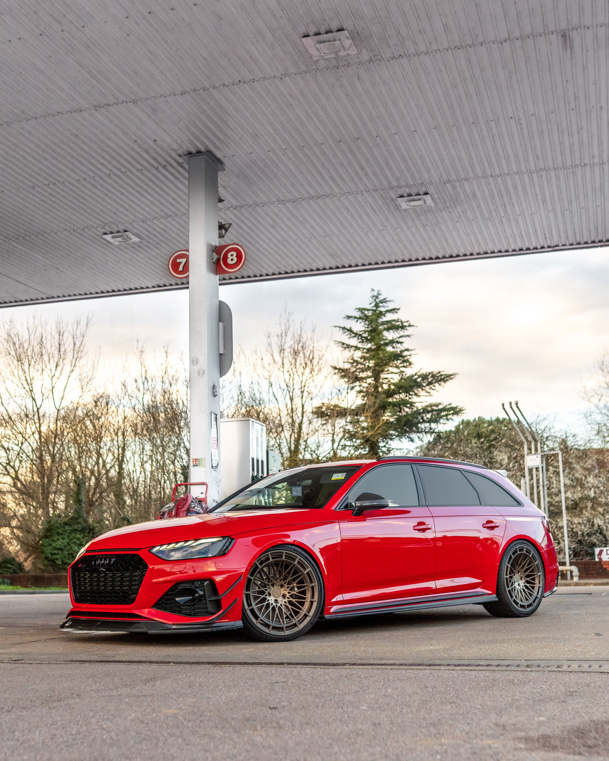 AUDI RS4 B9.5 CARBON FIBRE FRONT CANARDS- CT DESIGN-Accessories-CT CARBON-CT Carbon - High-quality carbon fiber and gloss black aerodynamic parts for premium sports and luxury vehicles.
